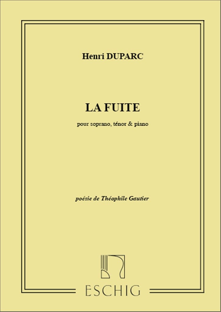 La Fuite. Duo Pour Soprano, Tenor Et Piano